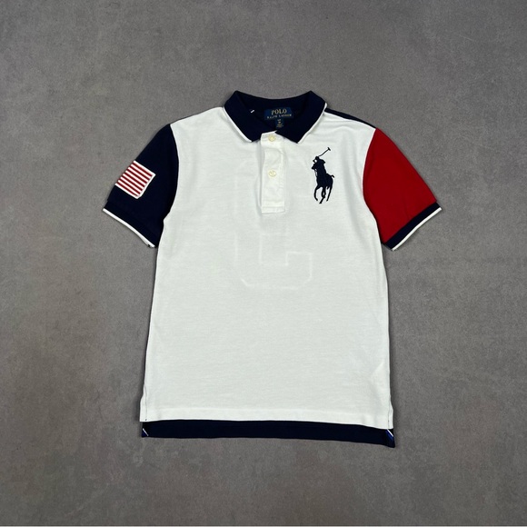 Polo by Ralph Lauren White and Red Classic Polo Shirt - Picture 1 of 4